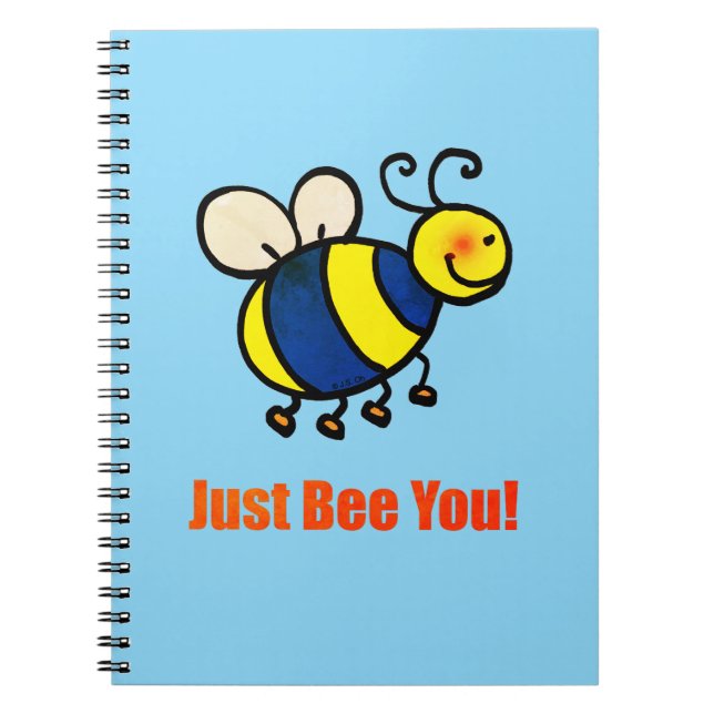 Cuaderno Sólo Abeja Feliz Personalizado Bee (Frente)