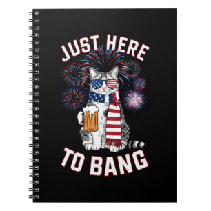 Cuaderno Solo aquí para golpear la bandera de EE. UU. amant