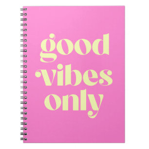 Cuaderno sólo buenas vibras (tono rosa)