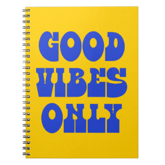 Cuaderno Sólo Buenos Vibraciones Tipografía Groovy