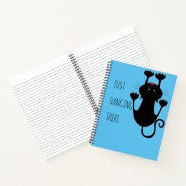 Cuaderno Sólo colgando ahí personalizado negro texto divert
