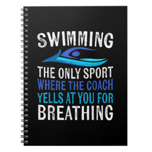 Cuaderno Sólo Deporte De Natación Donde Entrenador Regalo
