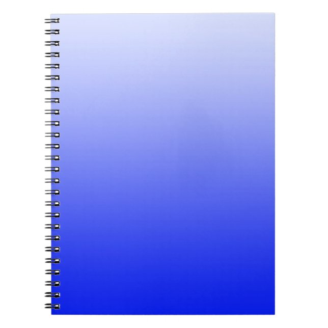 Cuaderno SÓLO gradientes de COLOR - azul real (Frente)