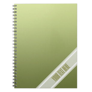 Cuaderno Sólo gradientes de COLOR - verde oliva + tu texto