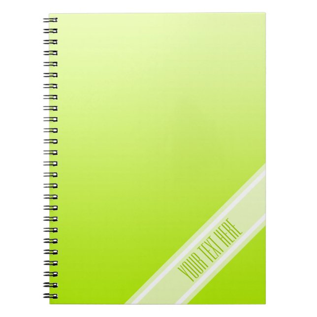 Cuaderno Sólo gradientes de COLOR - verde primavera + tu te (Frente)