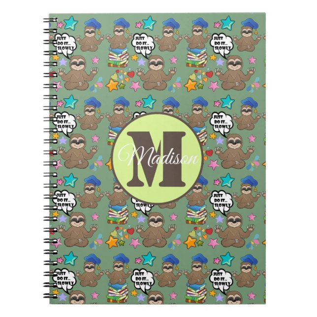 Cuaderno Sólo hazlo lentamente | Divertido nombre del patró (Frente)