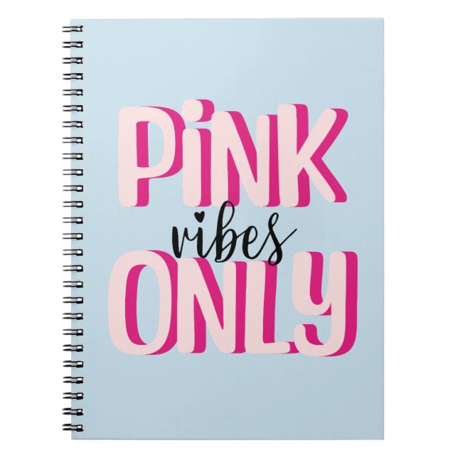 Cuaderno Solo las vibraciones rosas (Frente)