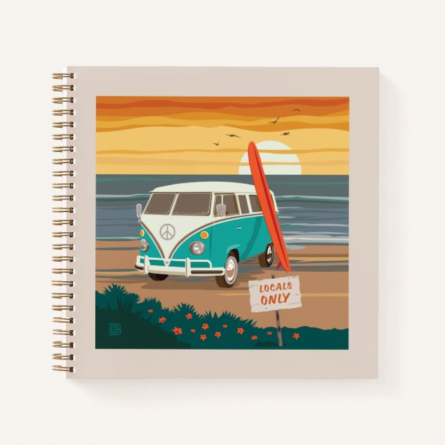Cuaderno Sólo locales | VW Surf Van (Anverso)