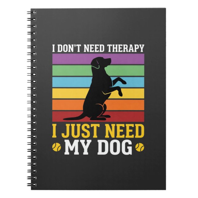 Cuaderno Solo Necesito Terapia de Perro (Frente)