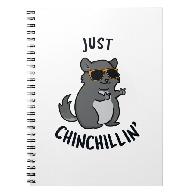 Cuaderno Sólo relajada divertida broma de chinchilla (Frente)