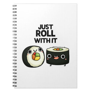 Cuaderno Solo Sigue Con El Gracioso Sushi Roll Pun