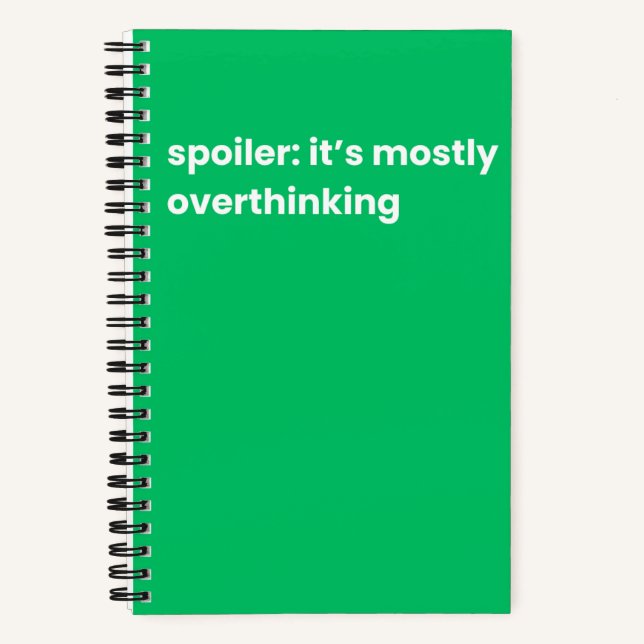 Cuaderno solo sobrepensar (Anverso)