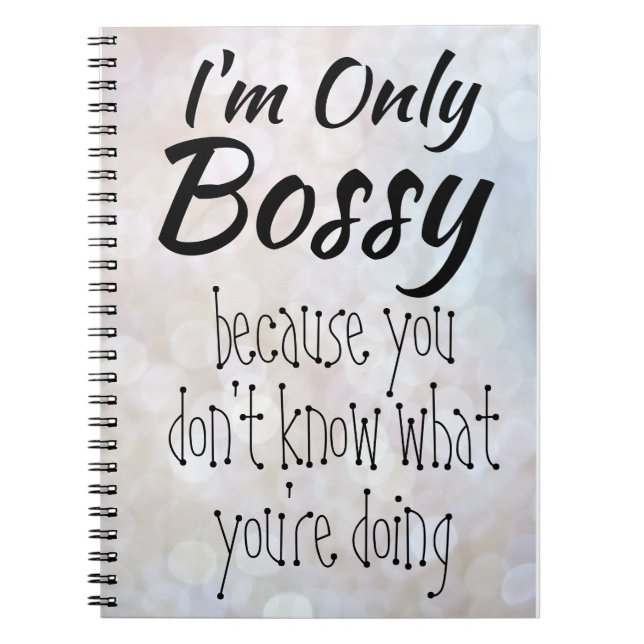 Cuaderno Solo soy Bossy Bokeh (Frente)