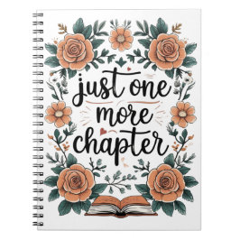 Cuaderno Solo un capítulo más – Amante de los libros floral