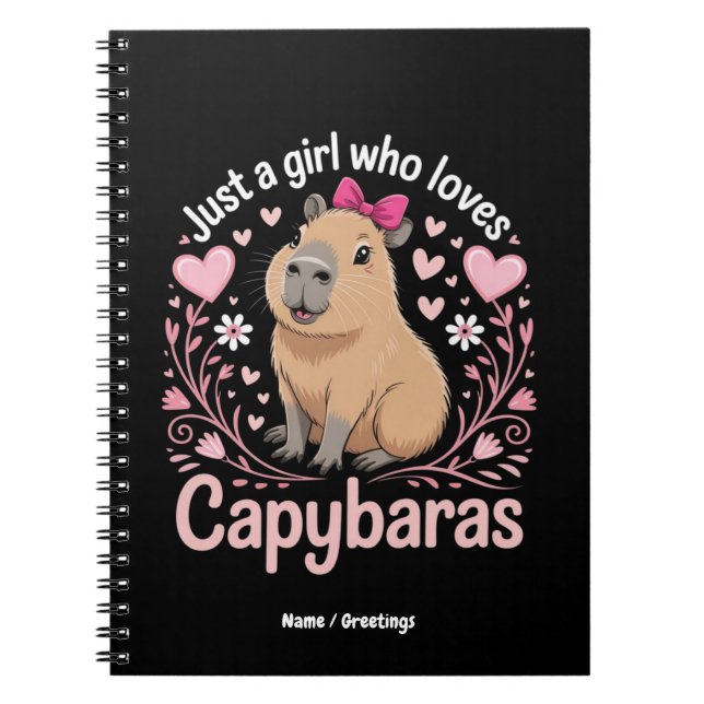 Cuaderno Solo un Chica que ama a Capybaras un regalo gracio (Frente)
