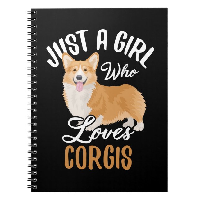 Cuaderno Sólo un Chica que ama a Corgis (Frente)