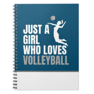 Cuaderno Solo un Chica que ama a la deportista de voleibol