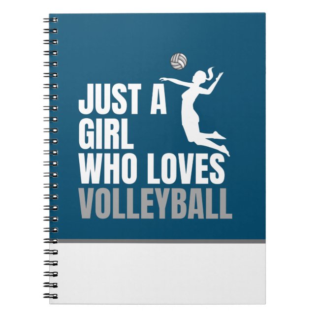 Cuaderno Solo un Chica que ama a la deportista de voleibol (Frente)