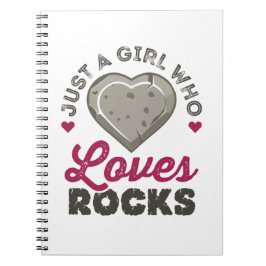 Cuaderno Sólo un Chica que ama a la geóloga de Rocks