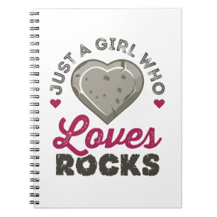 Cuaderno Sólo un Chica que ama a la geóloga de Rocks