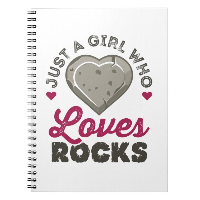 Cuaderno Sólo un Chica que ama a la geóloga de Rocks (Frente)