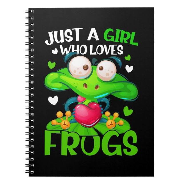 Cuaderno Solo un Chica que ama a las ranas Chicas de niños  (Frente)