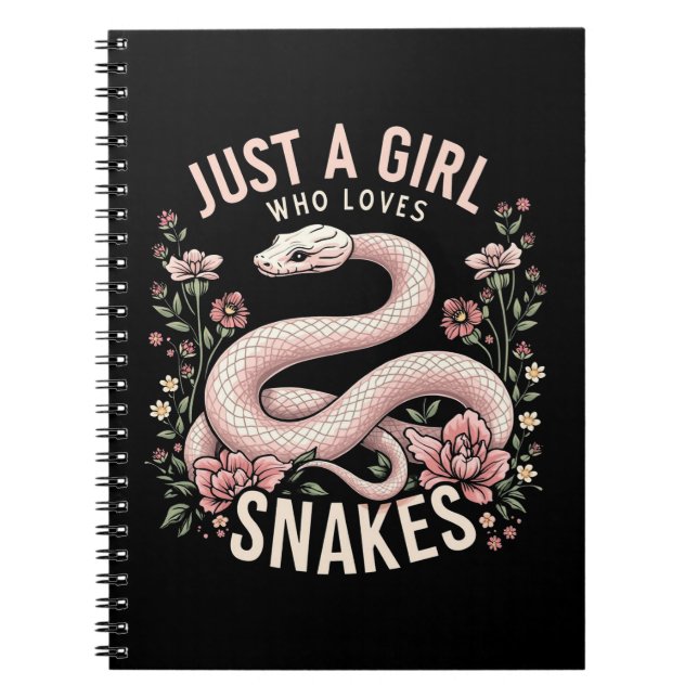 Cuaderno Sólo un Chica que ama a las serpientes (Frente)