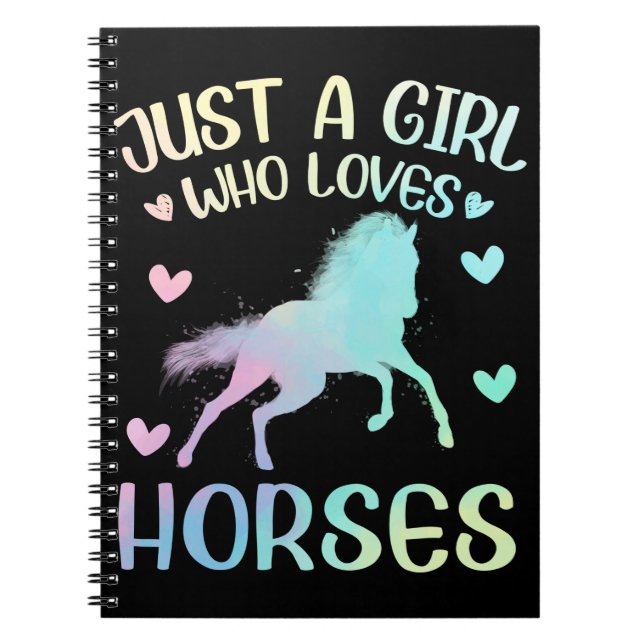 Cuaderno Solo un Chica que ama a los caballos (Frente)
