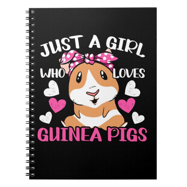 Cuaderno Solo un Chica que ama a los cerdos de Guinea (Frente)