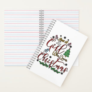 Cuaderno Sólo un Chica que ama a los Navidades