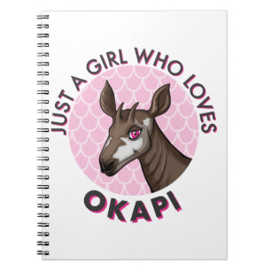 Cuaderno Sólo un Chica que ama a Okapi, el amante de la obs