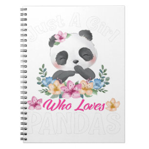 Cuaderno Solo un Chica que ama a Pandas Cute Panda T-Shirt.
