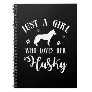 Cuaderno Sólo un Chica que ama a su Husky Decoración de p