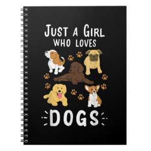 Cuaderno Solo un Chica que ama el regalo de los perros aman