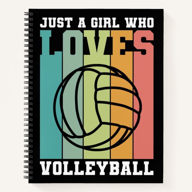 Cuaderno Solo un chica que ama el voleibol (Anverso)