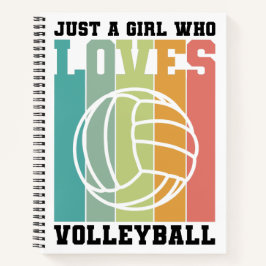 Cuaderno Solo un chica que ama el voleibol