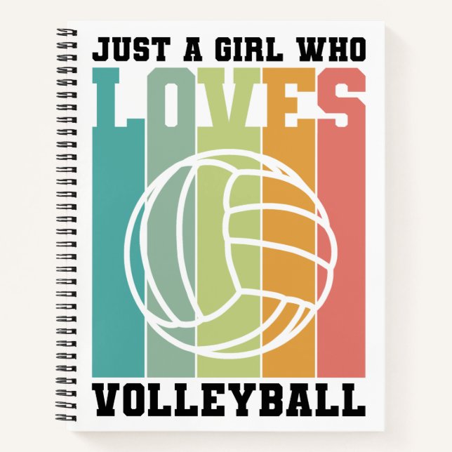 Cuaderno Solo un chica que ama el voleibol (Anverso)
