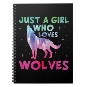 Cuaderno Sólo un Chica que ama la acuarela de los lobos