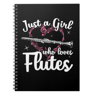 Cuaderno Sólo Un Chica que ama las flautas