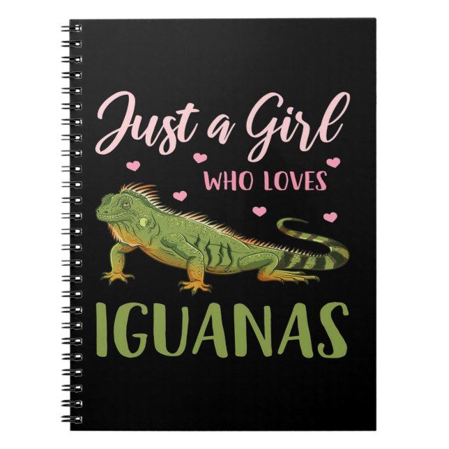 Cuaderno Solo un Chica que ama las iguanas (Frente)