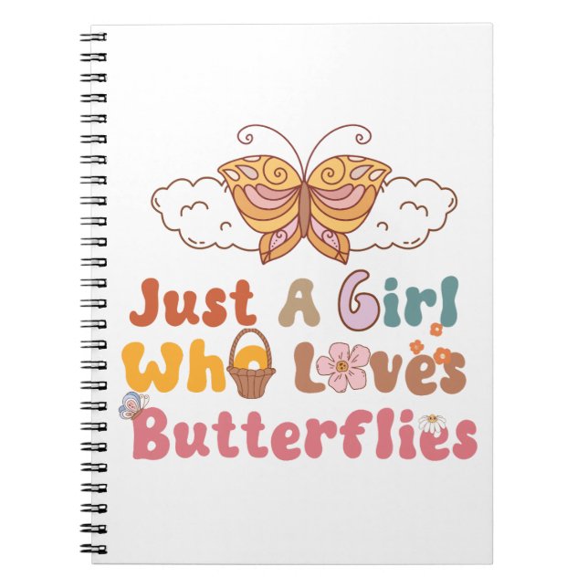 Cuaderno Solo un Chica que ama las mariposas (Frente)