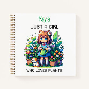 Cuaderno Solo un Chica que ama las plantas personalizadas