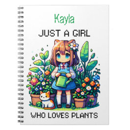 Cuaderno Solo un Chica que ama las plantas personalizadas