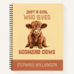 Cuaderno Solo un chica que ama las vacas de Highland