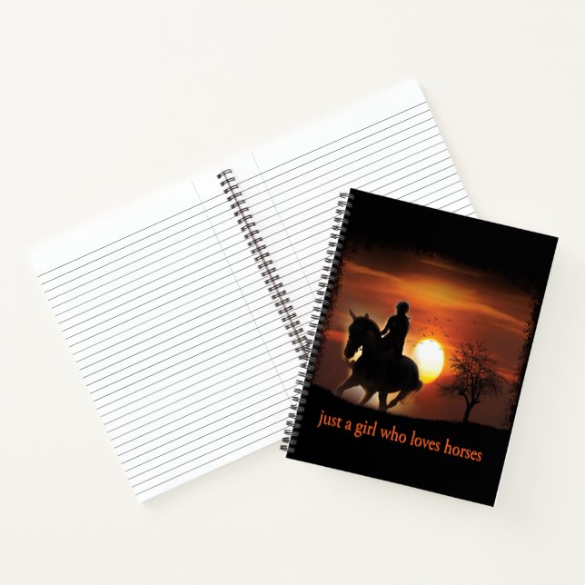 Cuaderno solo un chica que ama los caballos (Interior)