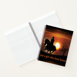 Cuaderno solo un chica que ama los caballos