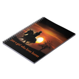 Cuaderno solo un chica que ama los caballos