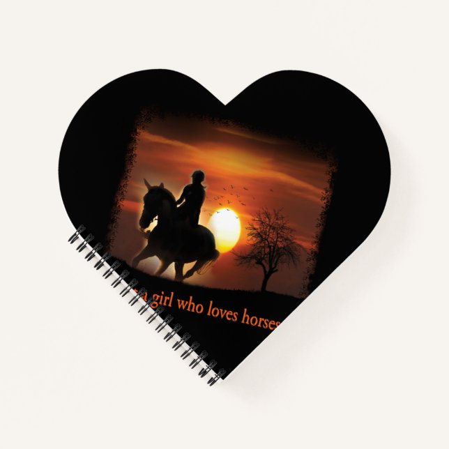 Cuaderno solo un chica que ama los caballos (Anverso)