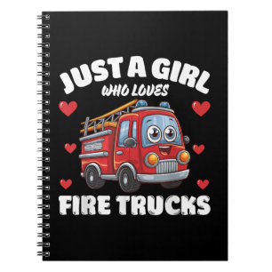 Cuaderno Solo un Chica que ama los camiones de bomberos, el