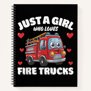 Cuaderno Solo un Chica que ama los camiones de bomberos, el